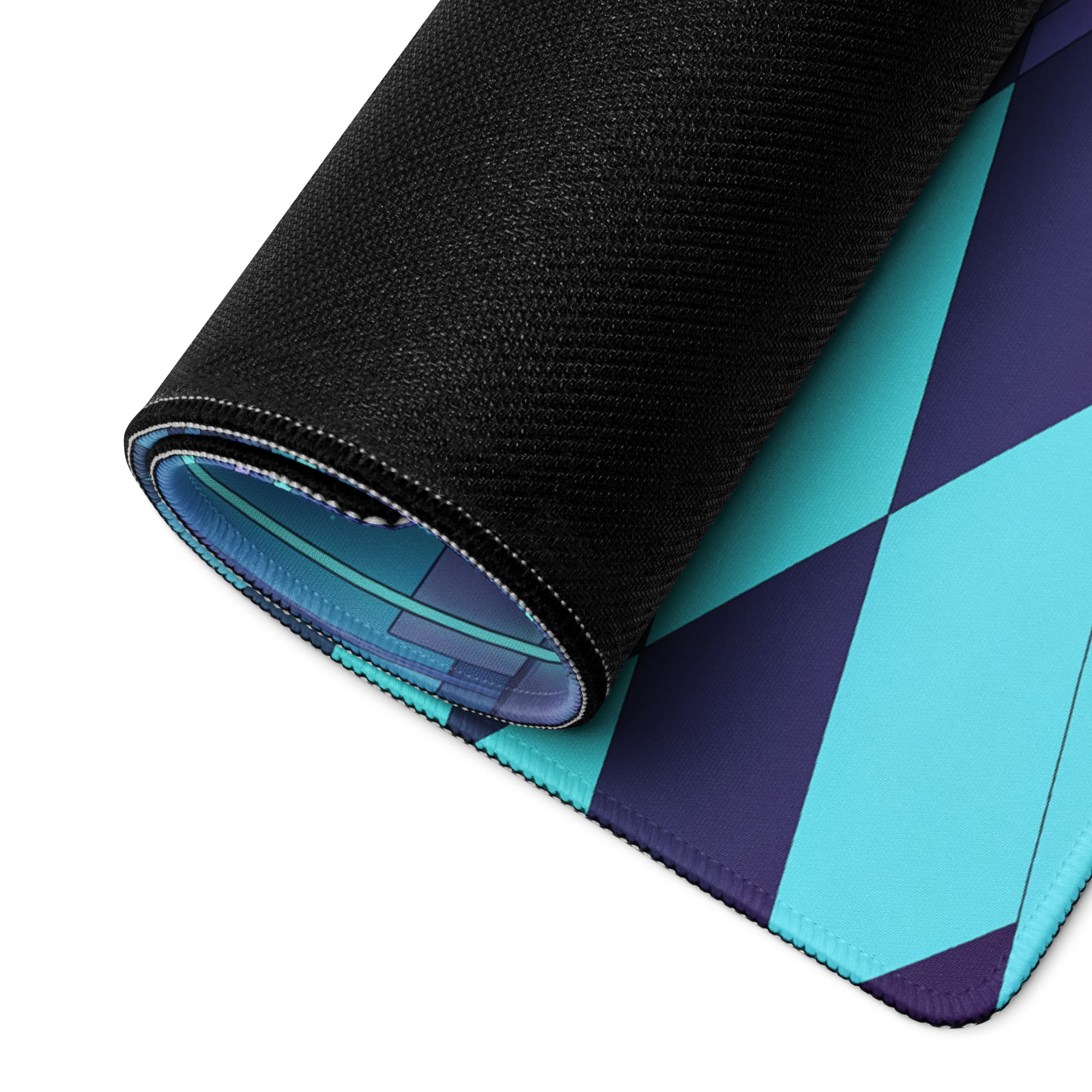 Lotus Evija Inspired Silver Cyan Vaporwave Gaming Mouse Pad – Neon Futuristic City Plaza Desk Mat with Retro Synthwave Checkerboard Art