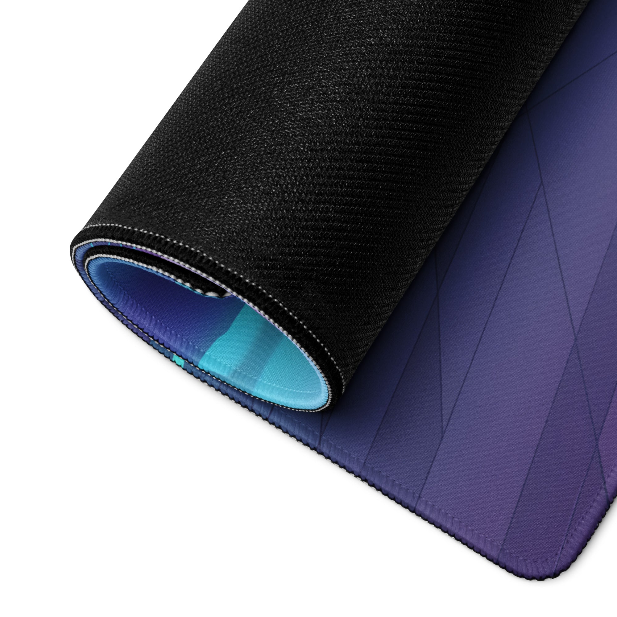 McLaren Senna Inspired Silver Blue Vaporwave Gaming Mouse Pad – Neon Mountain Highway Desk Mat with Retro Futuristic Motorsport Art