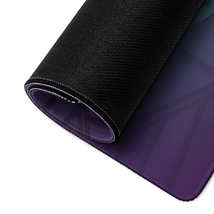 Lamborghini Sián Roadster Inspired Green Vaporwave Gaming Mouse Pad – Cyan Purple Neon Garage Desk Mat with Futuristic Supercar Digital Art