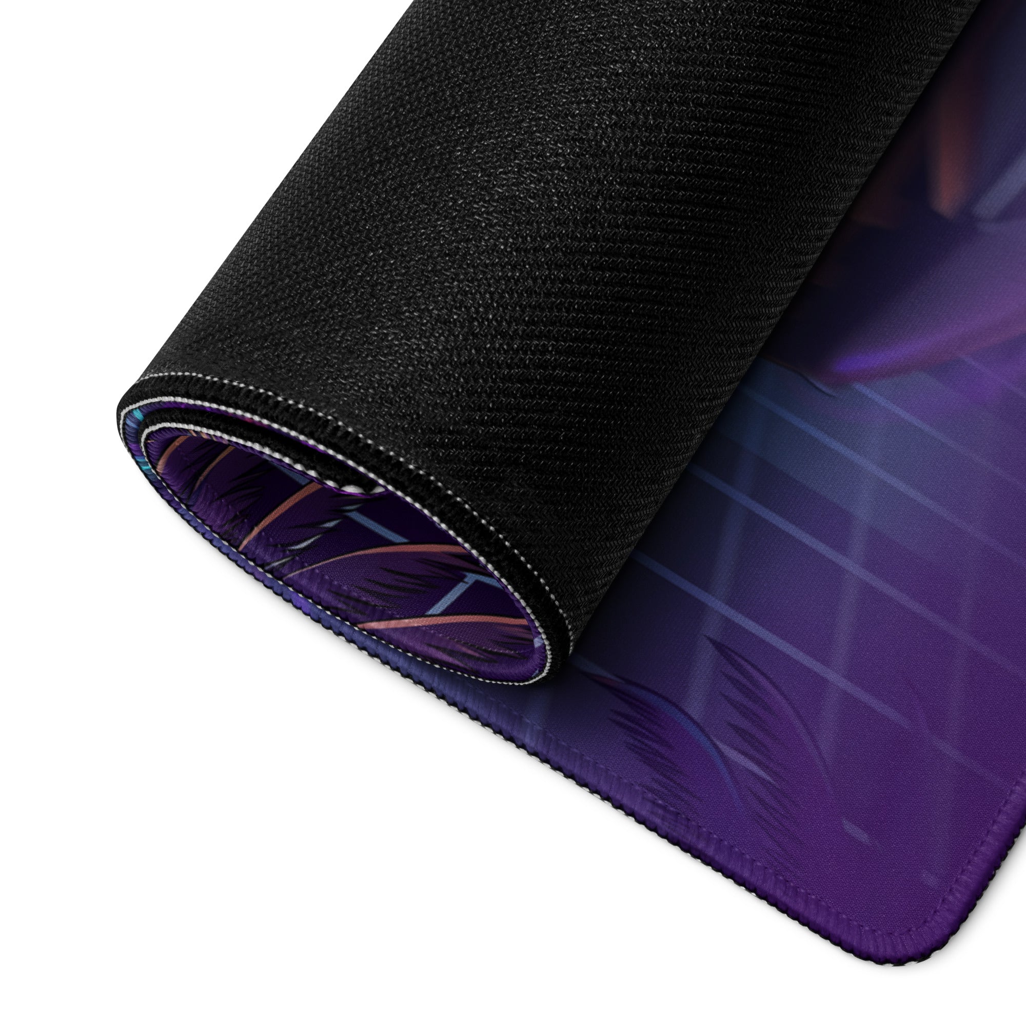 Lamborghini Sián FKP 37 Inspired Black Orange Vaporwave Gaming Mouse Pad – Neon Cyberpunk City Desk Mat with Palm Trees and Futuristic Supercar Art