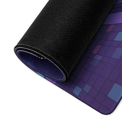 Lamborghini Huracán STO GT3 Inspired Silver Purple Vaporwave Gaming Mouse Pad – Neon Cyberpunk Garage Desk Mat, Futuristic Night City Anime Style Automotive Artwork