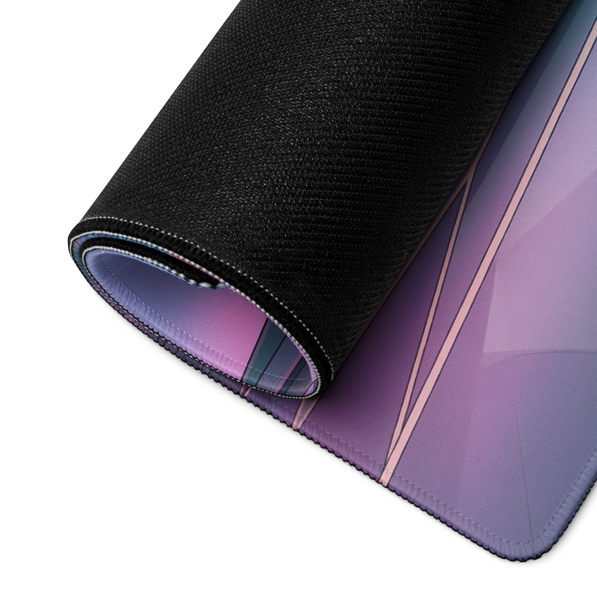 Lamborghini Sián Roadster Inspired Cyan Purple Vaporwave Gaming Mouse Pad – Neon Futuristic Garage Desk Mat with Synthwave Sunset and Retro Grid Art