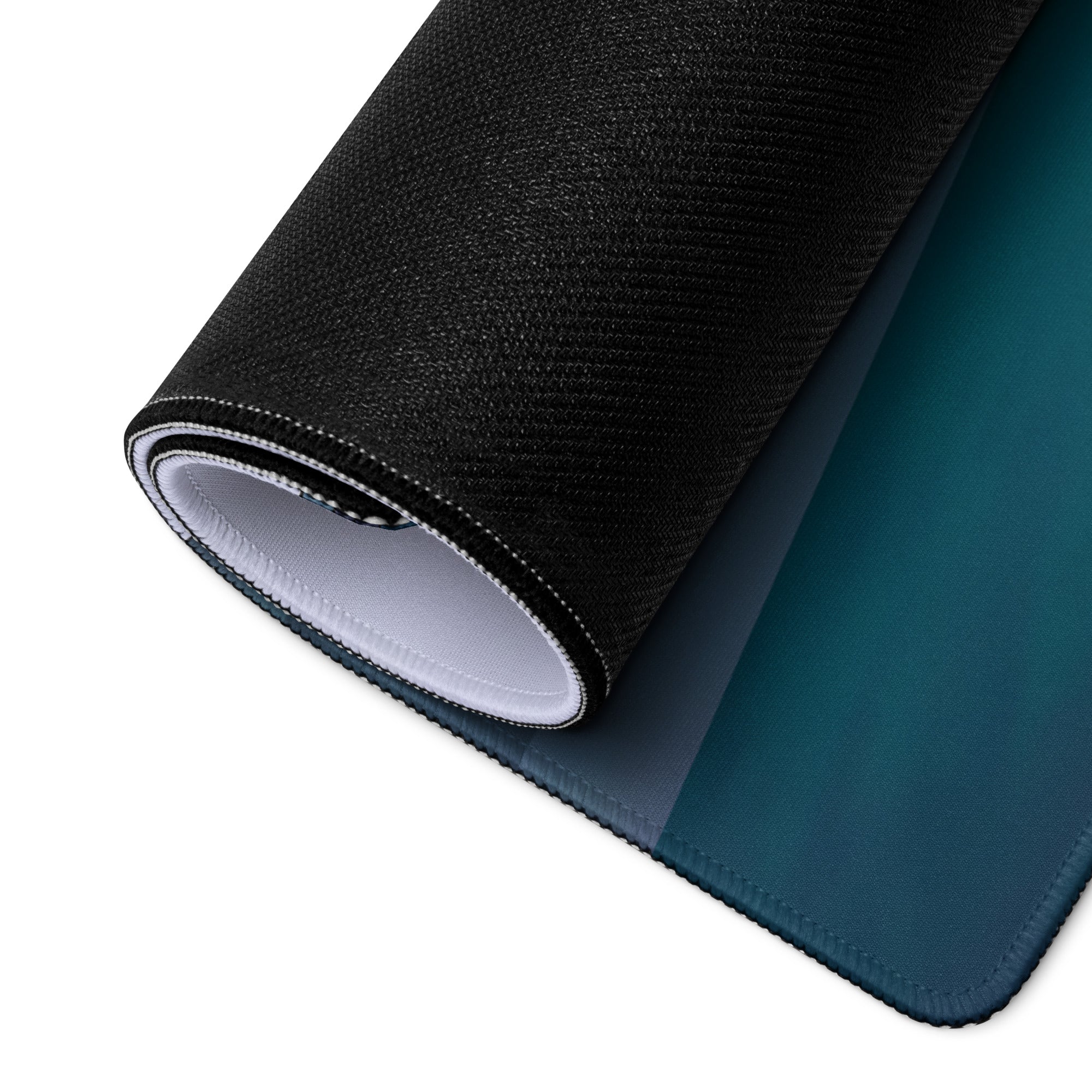 Mercedes-AMG GT Black Series Inspired Silver Cyan Vaporwave Gaming Mouse Pad – Neon Futuristic Garage Desk Mat with Moody Synthwave Automotive Art
