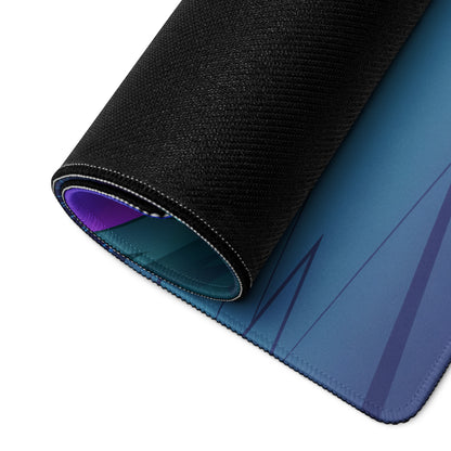 McLaren P1 Inspired Copper Blue Vaporwave Gaming Mouse Pad – Futuristic Neon Mountain Desk Mat, Retro Synthwave Supercar Digital Artwork