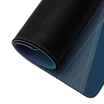Lamborghini Huracán EVO Inspired White Blue Vaporwave Gaming Mouse Pad – Sunset Industrial Garage Desk Mat, Retro Futuristic Supercar Digital Art