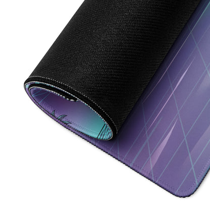 McLaren Senna Inspired Orange Purple Vaporwave Gaming Mouse Pad – Neon Grid Sunset Desk Mat, Retro Futuristic Supercar Digital Art, Synthwave Decor