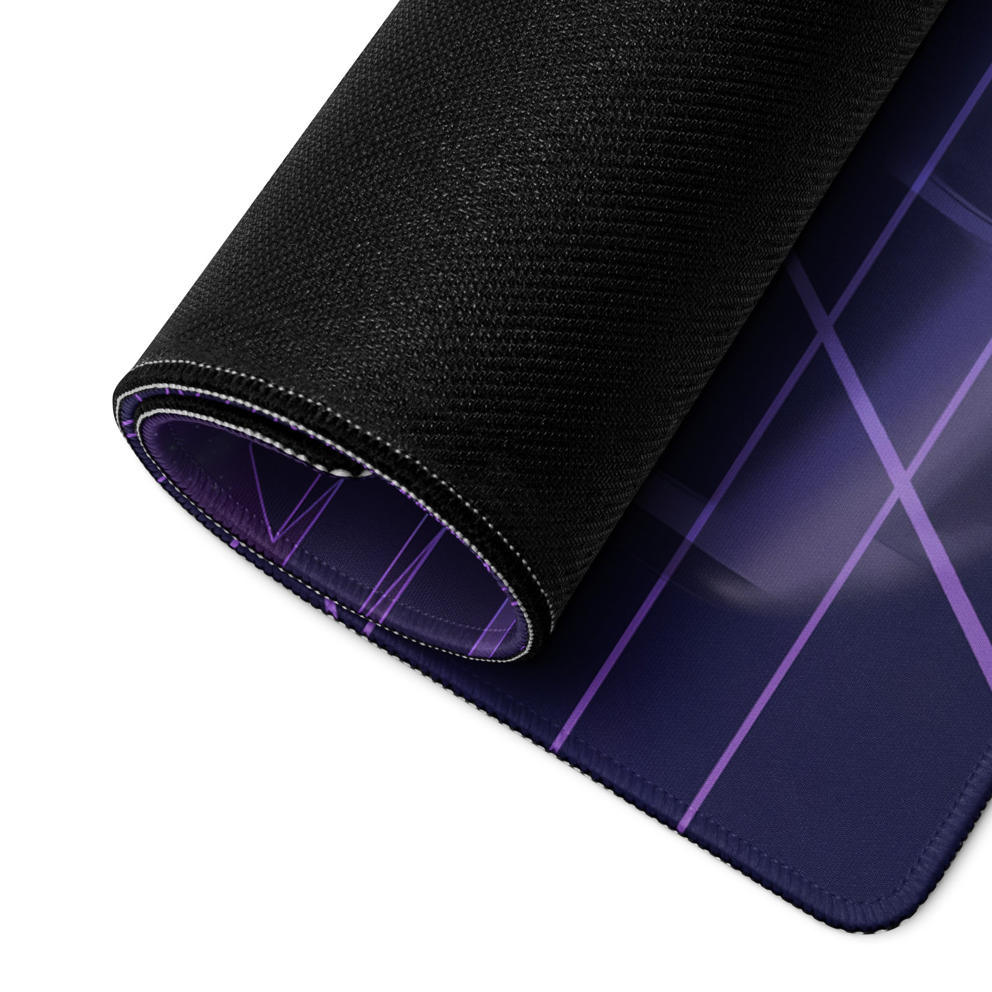Porsche 911 GT2 RS Inspired White Purple Vaporwave Gaming Mouse Pad – Neon Cosmic Grid Desk Mat, Retro Futuristic Sports Car Digital Artwork