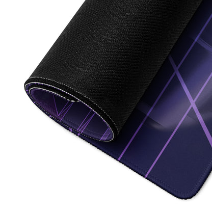 Porsche 911 GT2 RS Inspired White Purple Vaporwave Gaming Mouse Pad – Neon Cosmic Grid Desk Mat, Retro Futuristic Sports Car Digital Artwork