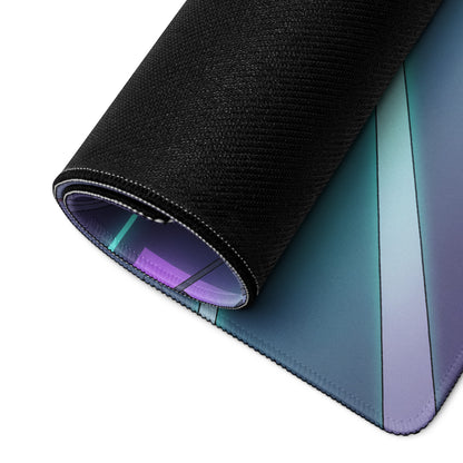 Mercedes-AMG GT3 Inspired Silver Purple Vaporwave Gaming Mouse Pad – Neon Racetrack Garage Desk Mat with Cyberpunk Lighting and Motorsport Art