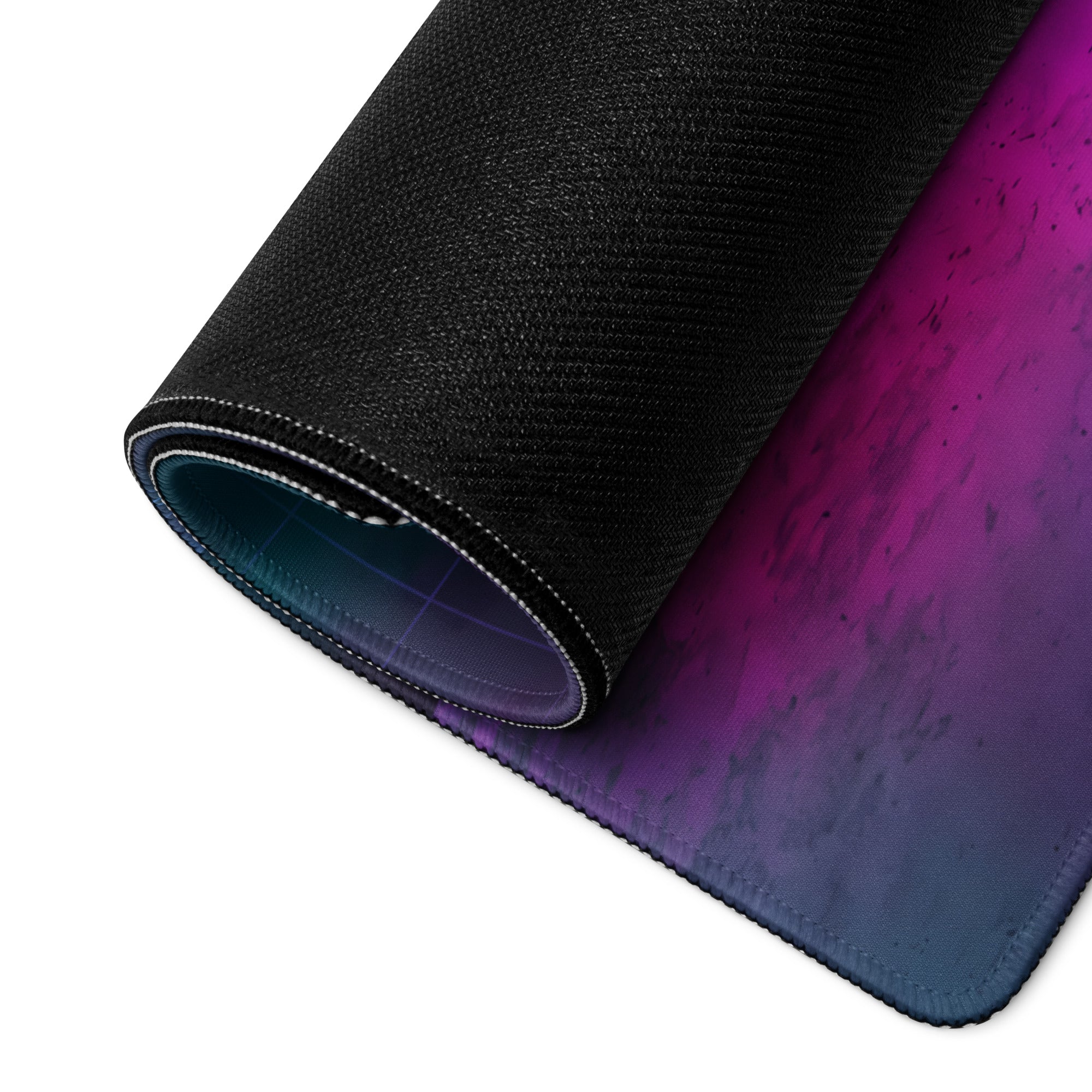 Koenigsegg Regera Inspired White Cyan Vaporwave Gaming Mouse Pad – Neon Smoke Supercar Desk Mat, Futuristic Synthwave Digital Artwork