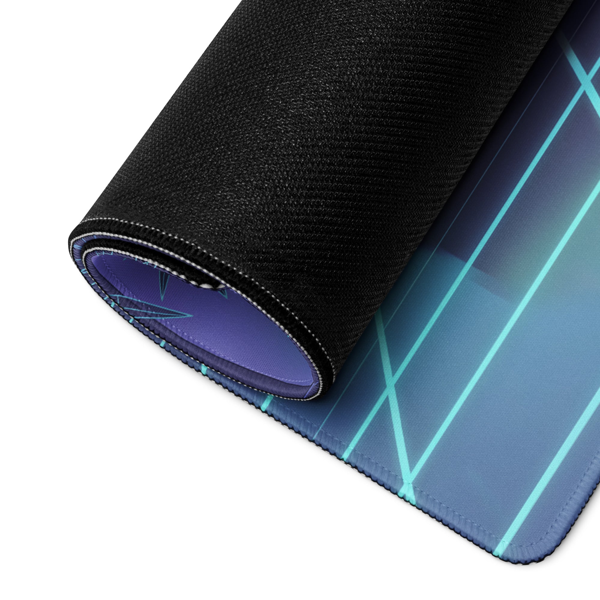 Lamborghini Huracán Performante Inspired Green Vaporwave Gaming Mouse Pad – Neon Grid City Desk Mat, Retro Futuristic Supercar Digital Artwork