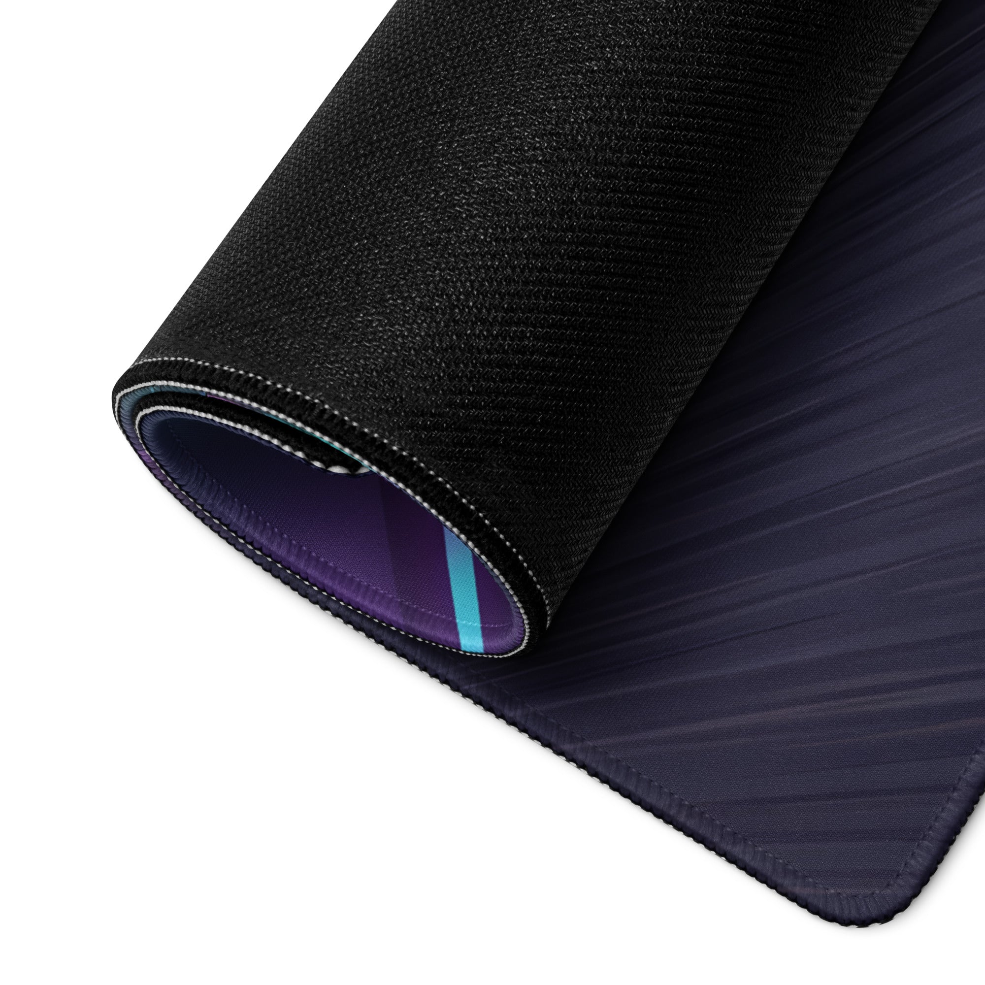 Porsche 911 Turbo S Inspired Black Vaporwave Gaming Mouse Pad – Neon Tunnel Desk Mat, Futuristic Cyberpunk Sports Car Digital Artwork