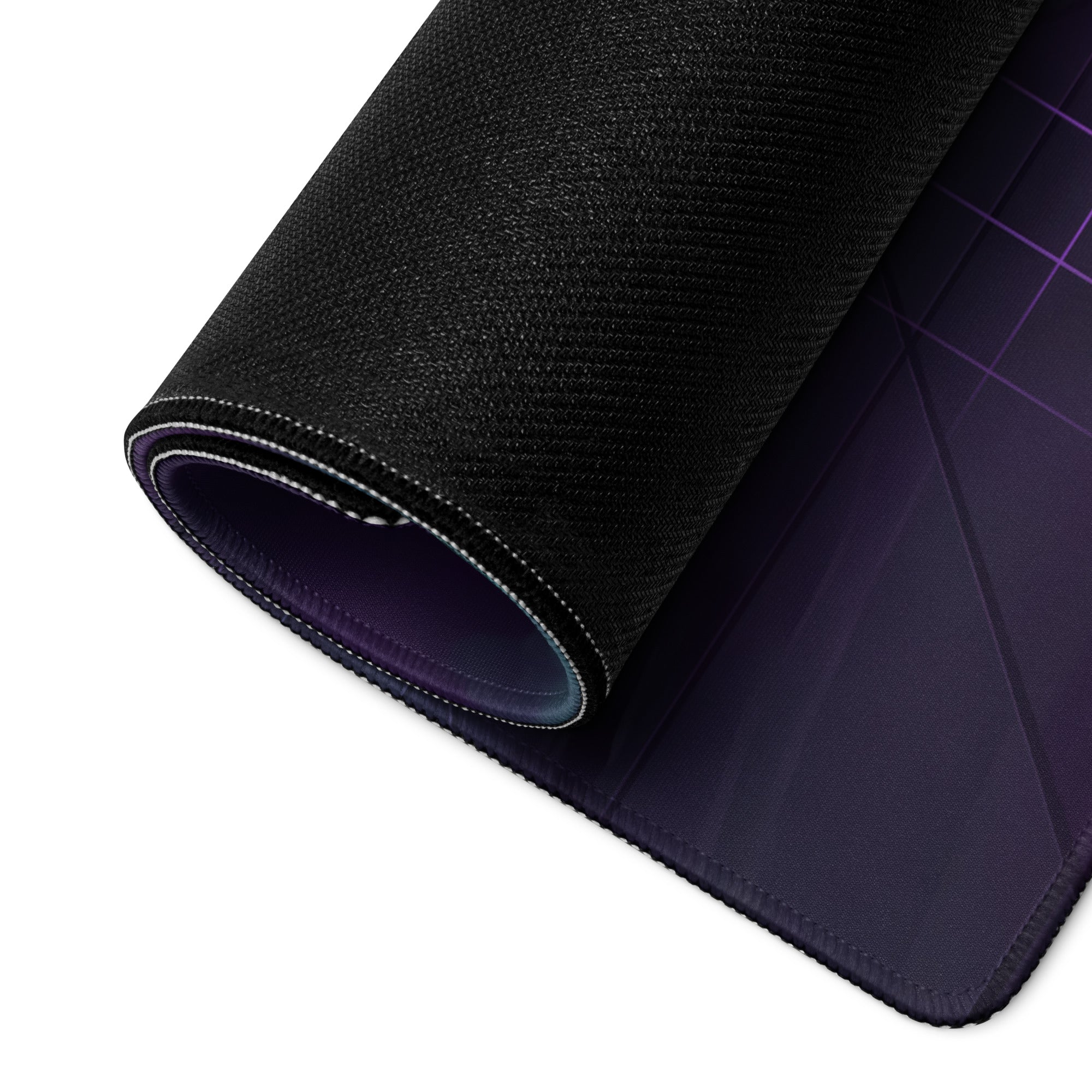 Koenigsegg Regera Inspired Silver Vaporwave Gaming Mouse Pad – Neon Cyan Purple Futuristic City Desk Mat, Dreamy Hypercar Digital Artwork