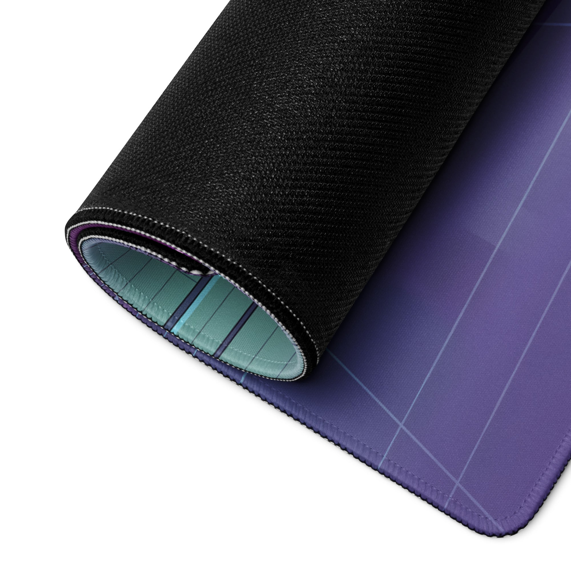 Lamborghini Aventador SVJ Inspired White Purple Vaporwave Gaming Mouse Pad – Neon Garage Desk Mat, Retro Futuristic Supercar Digital Artwork