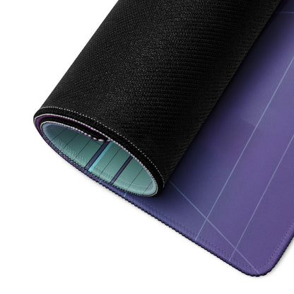 Lamborghini Aventador SVJ Inspired White Purple Vaporwave Gaming Mouse Pad – Neon Garage Desk Mat, Retro Futuristic Supercar Digital Artwork