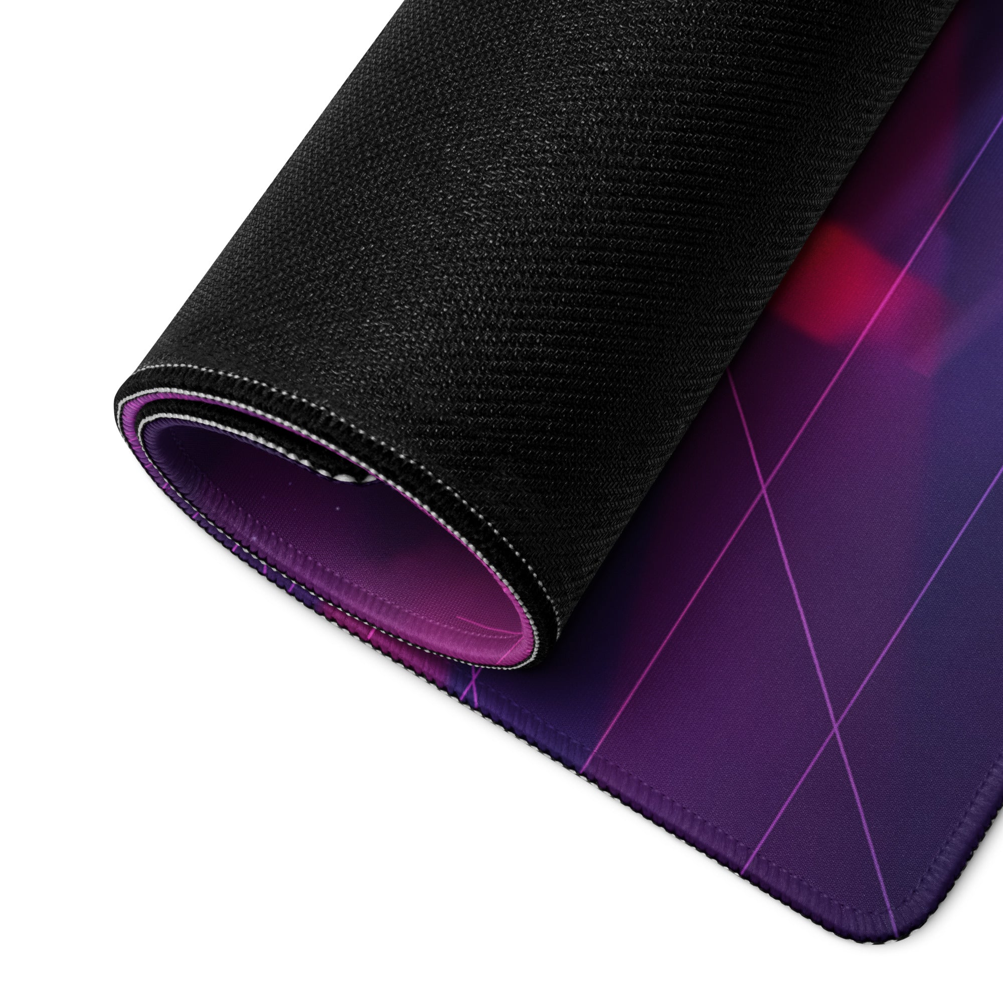 Koenigsegg Regera Inspired Silver Pink Cyan Vaporwave Gaming Mouse Pad – Neon Cosmic Grid Desk Mat, Retro Futuristic Hypercar Digital Artwork