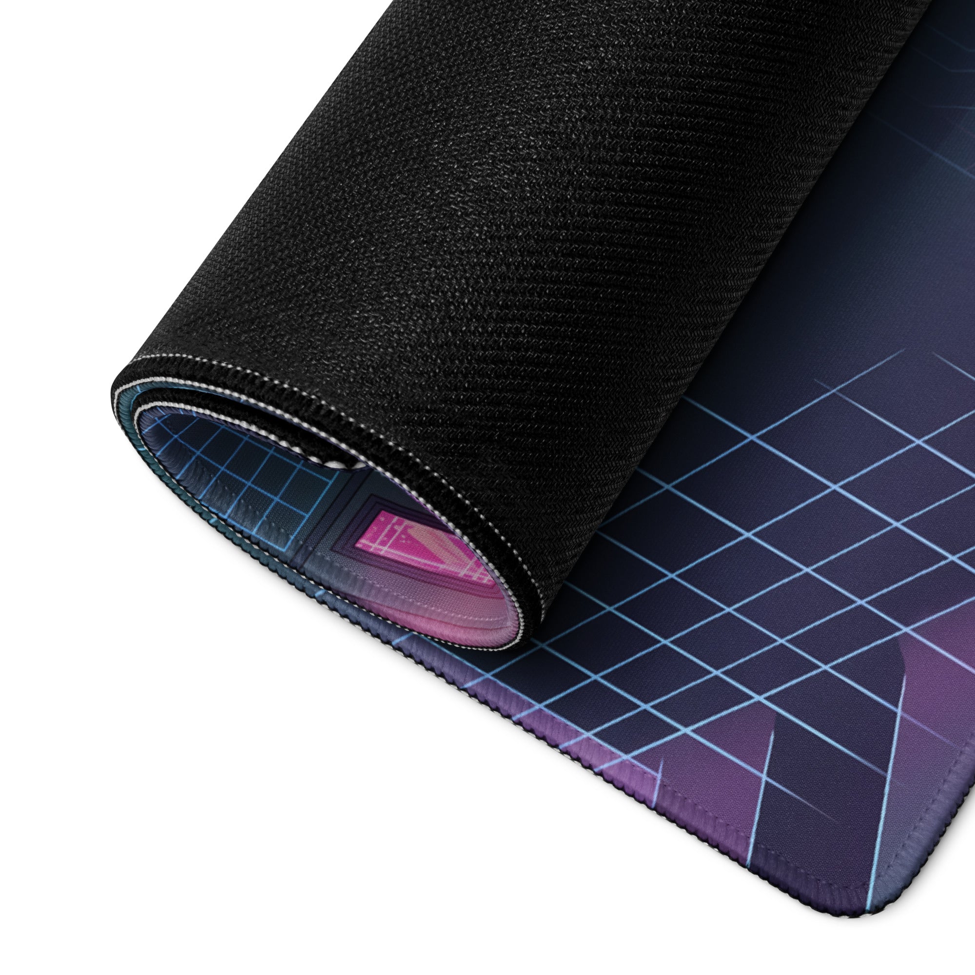 Lamborghini Countach LPI 800-4 Inspired Yellow Pink Vaporwave Gaming Mouse Pad – Neon Crystal Garage Desk Mat, Retro Futuristic Supercar Digital Artwork