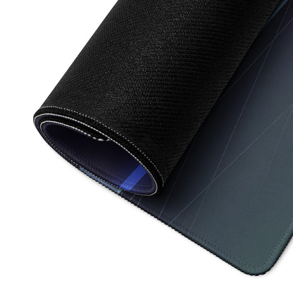 Ford GT MkIV Inspired Blue Cyan Vaporwave Gaming Mouse Pad – Neon Cyber Garage Desk Mat, Futuristic Hypercar Digital Artwork
