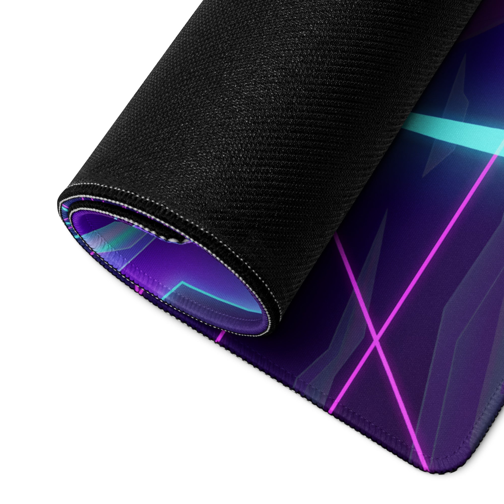 Koenigsegg Agera Inspired Red Vaporwave Gaming Mouse Pad – Neon Grid City Desk Mat, Retro Futuristic Synthwave Supercar Digital Artwork