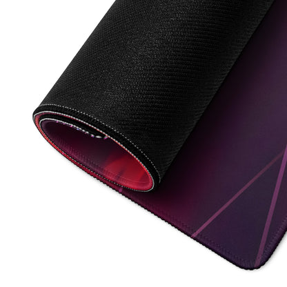 Genesis GMR-001 Inspired Teal Red Vaporwave Gaming Mouse Pad – Neon Grid Raceway Desk Mat, Futuristic Hypercar Digital Artwork
