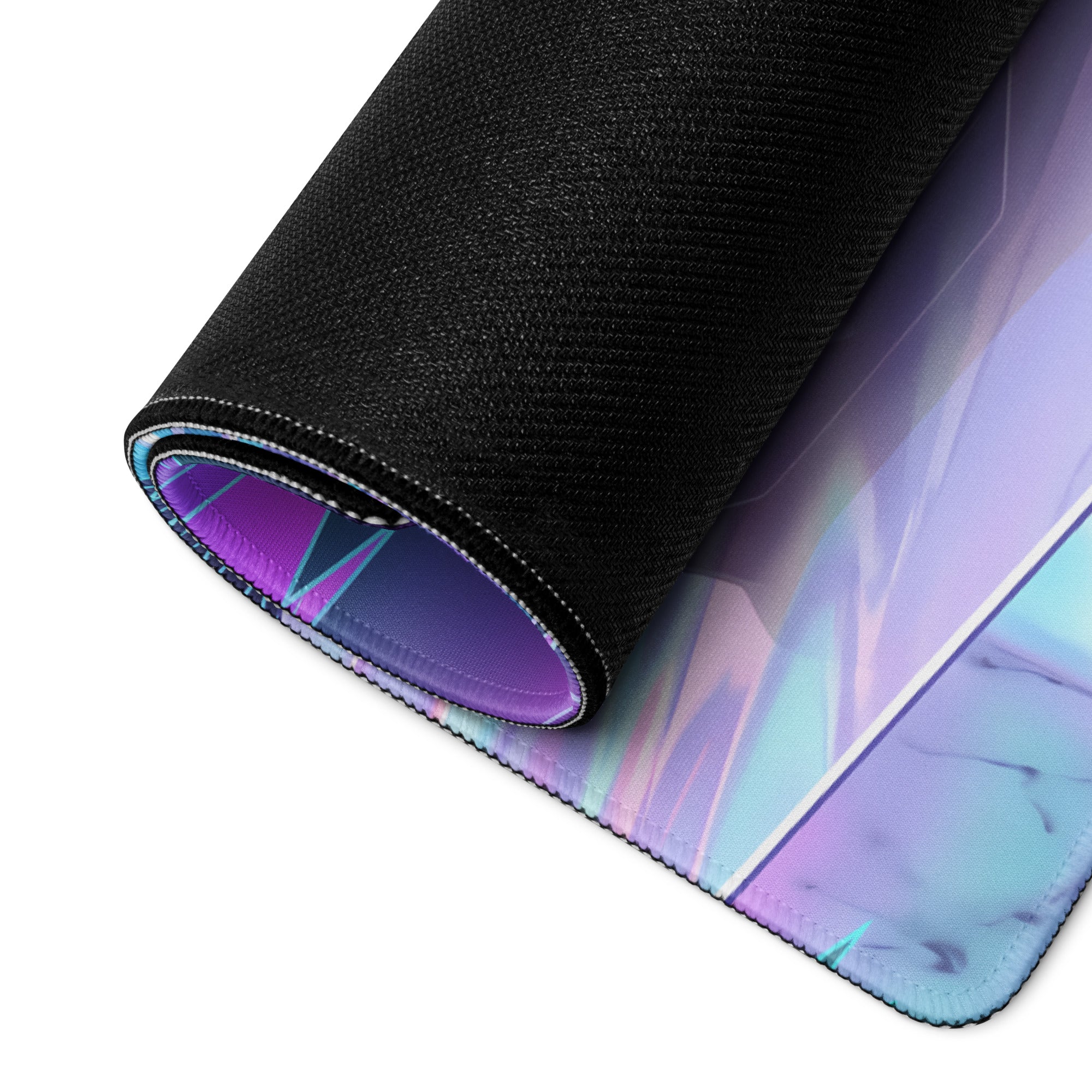 Lamborghini Huracán Performante Spyder Inspired Blue Vaporwave Gaming Mouse Pad – Neon Tropical Ocean Desk Mat, Retro Futuristic Synthwave Supercar Art