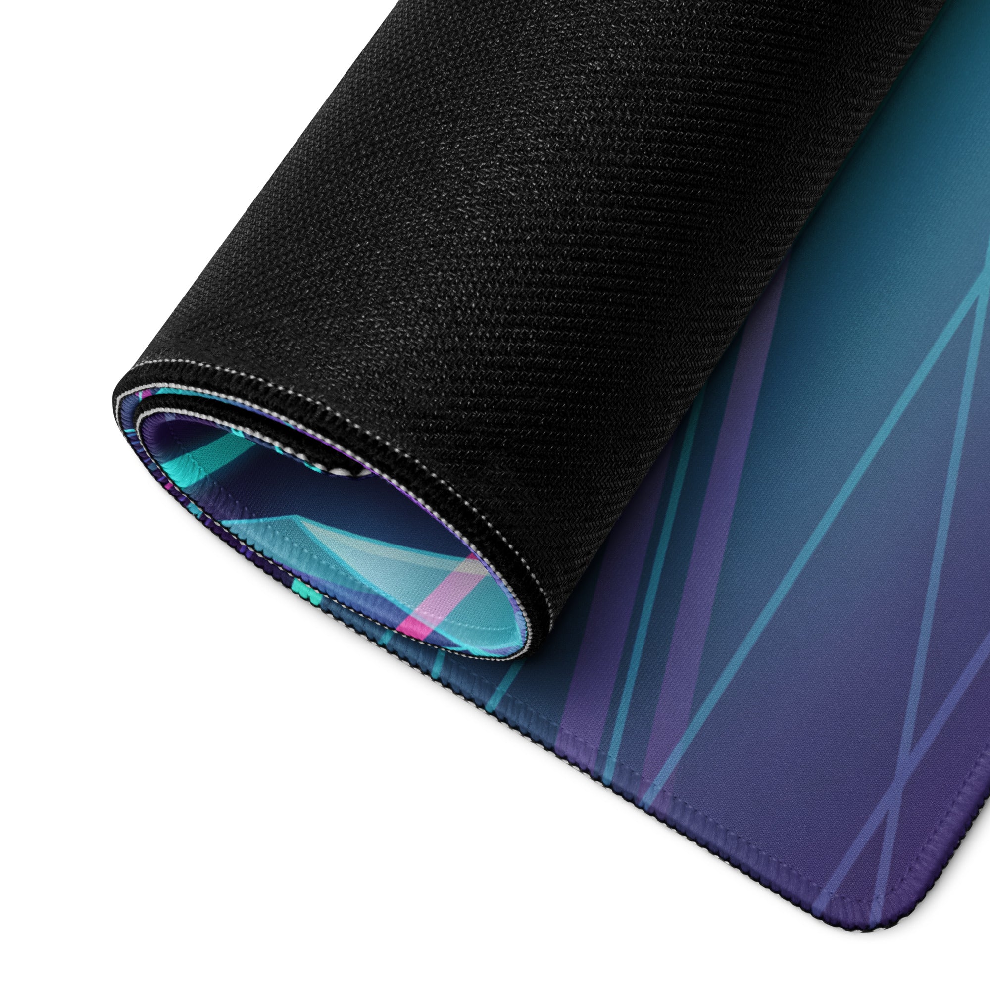 Porsche 911 GT3 Inspired Red Vaporwave Gaming Mouse Pad – Neon Crystal Cyber Tunnel Desk Mat, Retro Futuristic Synthwave Sports Car Digital Art