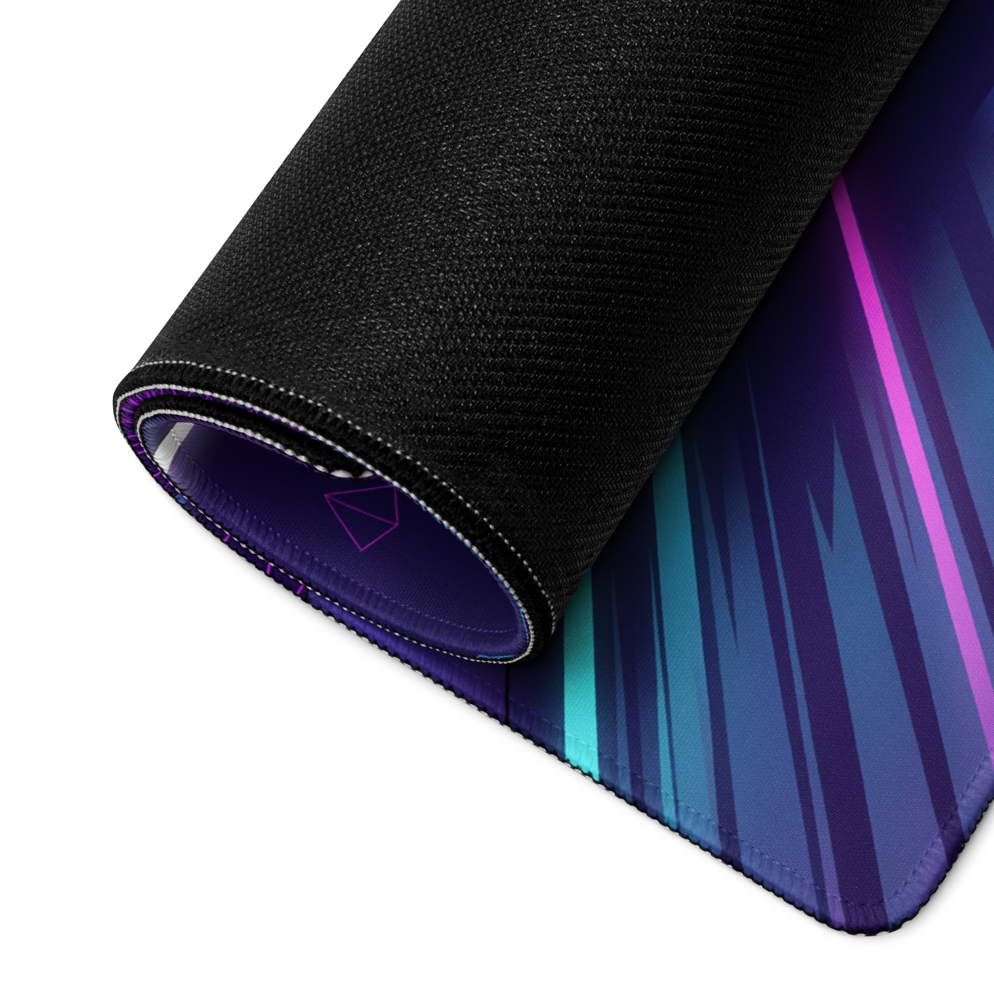 McLaren 720S Spider Inspired Blue Vaporwave Gaming Mouse Pad – Neon Grid Highway Desk Mat, Retro Futuristic Synthwave Supercar Digital Art