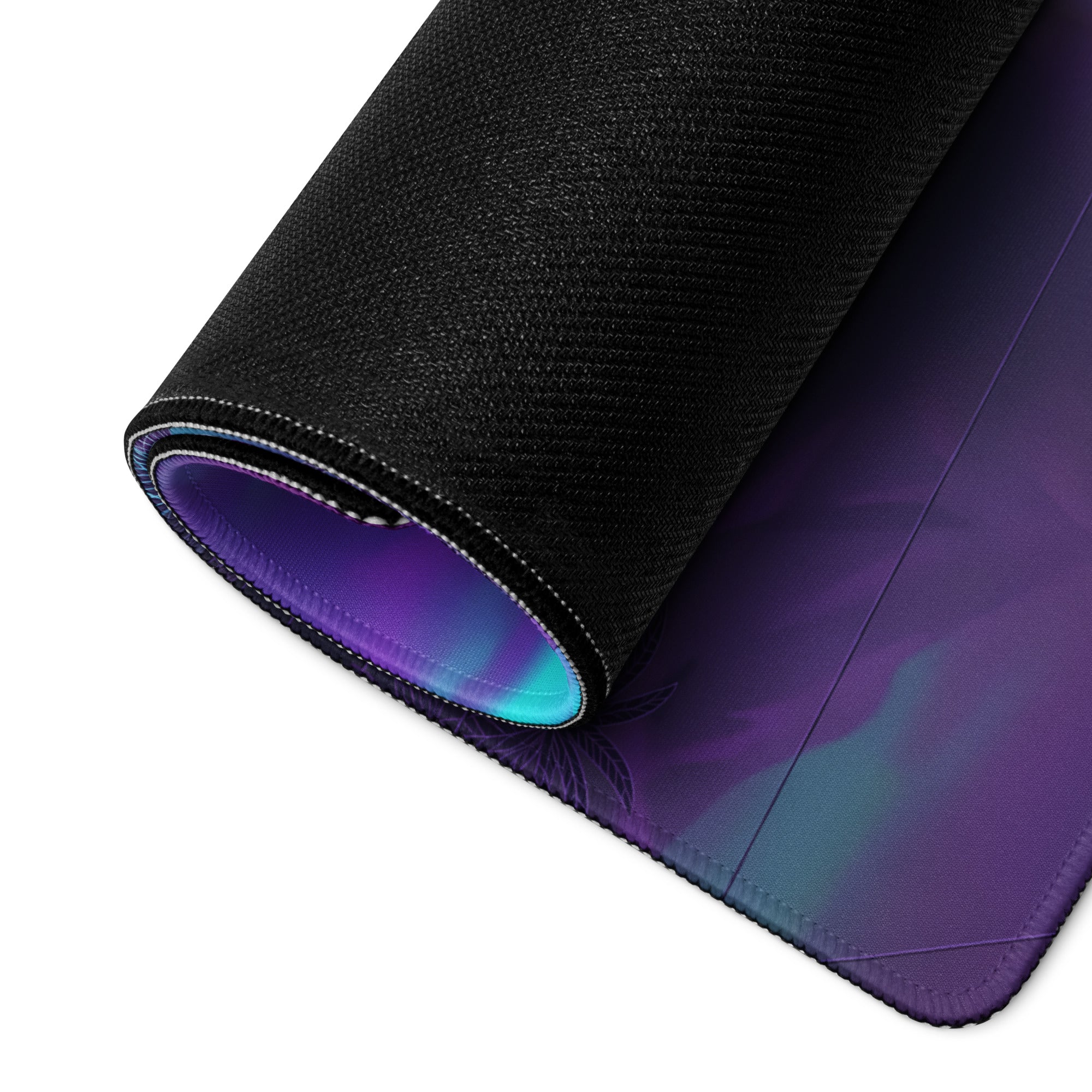Nissan GT-R R35 Inspired White Purple Vaporwave Gaming Mouse Pad – Neon Palace Desk Mat, Retro Futuristic JDM Supercar Digital Art with Palm Trees
