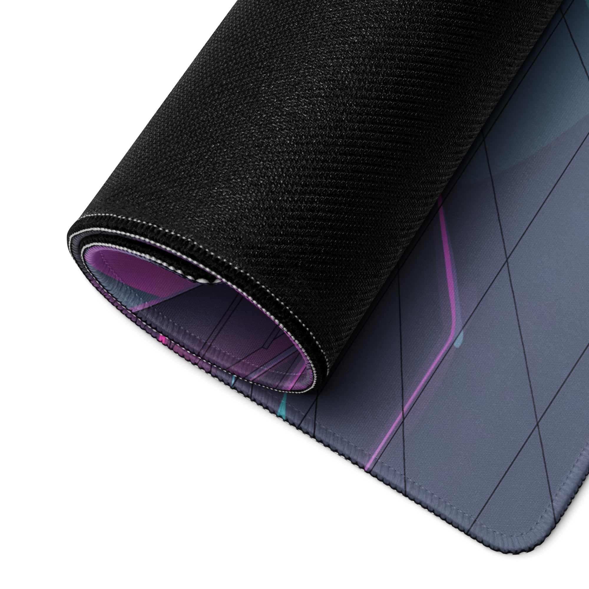 McLaren 765LT Inspired Cyan Blue Vaporwave Gaming Mouse Pad – Neon Underground Garage Desk Mat, Retro Futuristic Supercar and JDM Digital Art