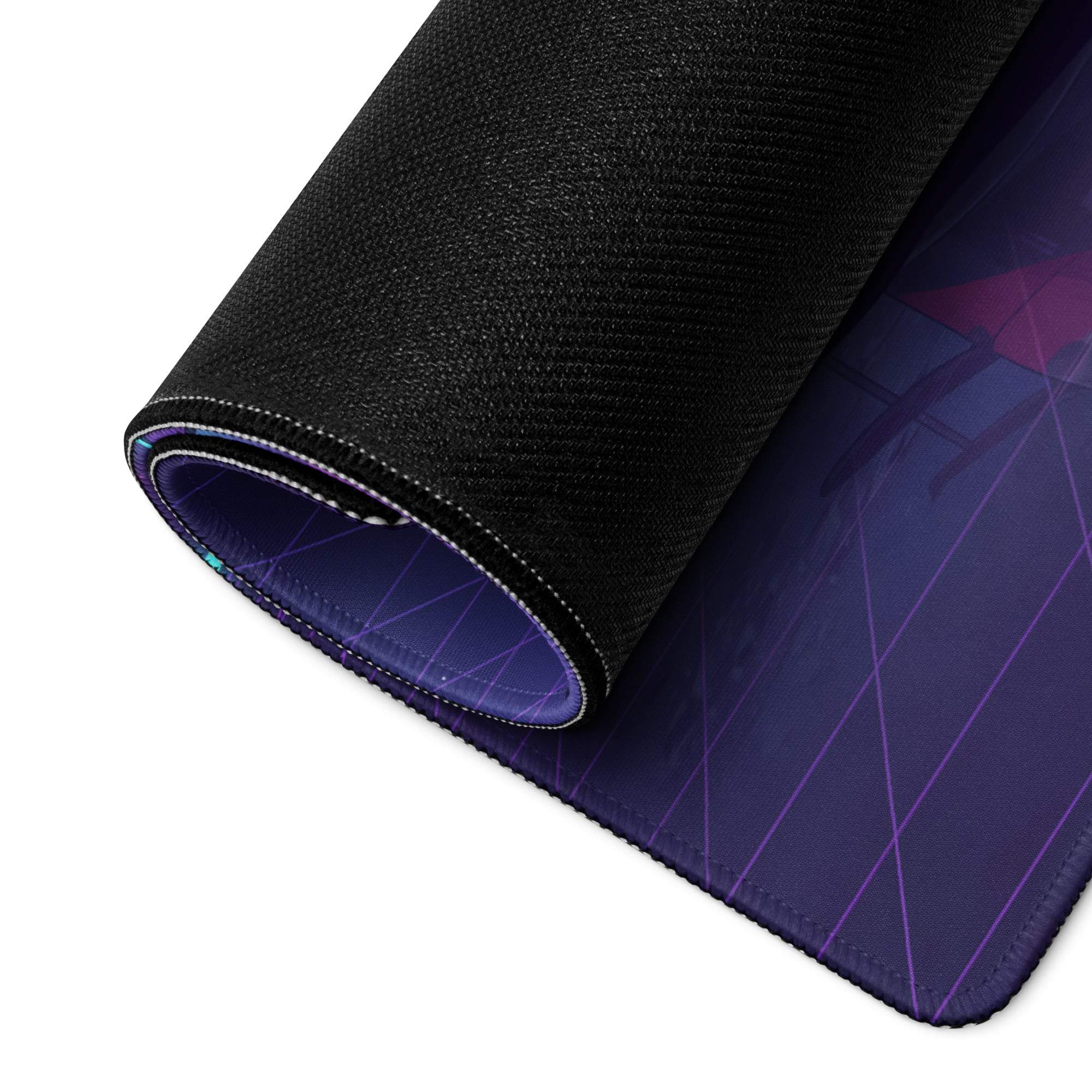 Cadillac V-Series.R Inspired Red Black Vaporwave Gaming Mouse Pad – Neon Retro Gas Station Desk Mat, Futuristic Le Mans Hypercar Digital Art