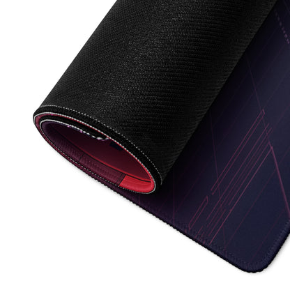 BMW M Hybrid V8 Inspired Red Blue Vaporwave Gaming Mouse Pad – Neon Cyber Garage Desk Mat, Retro Futuristic Le Mans Race Car Digital Art