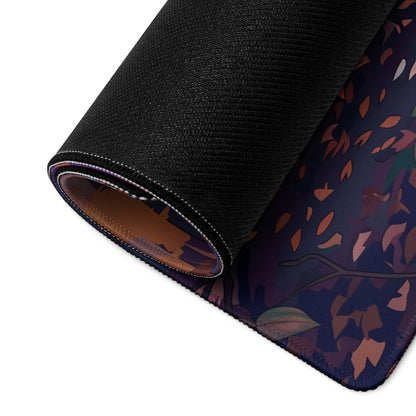 McLaren 765LT Inspired Champagne Purple Vaporwave Gaming Mouse Pad – Neon Autumn Forest Desk Mat, Retro Futuristic Supercar Digital Art