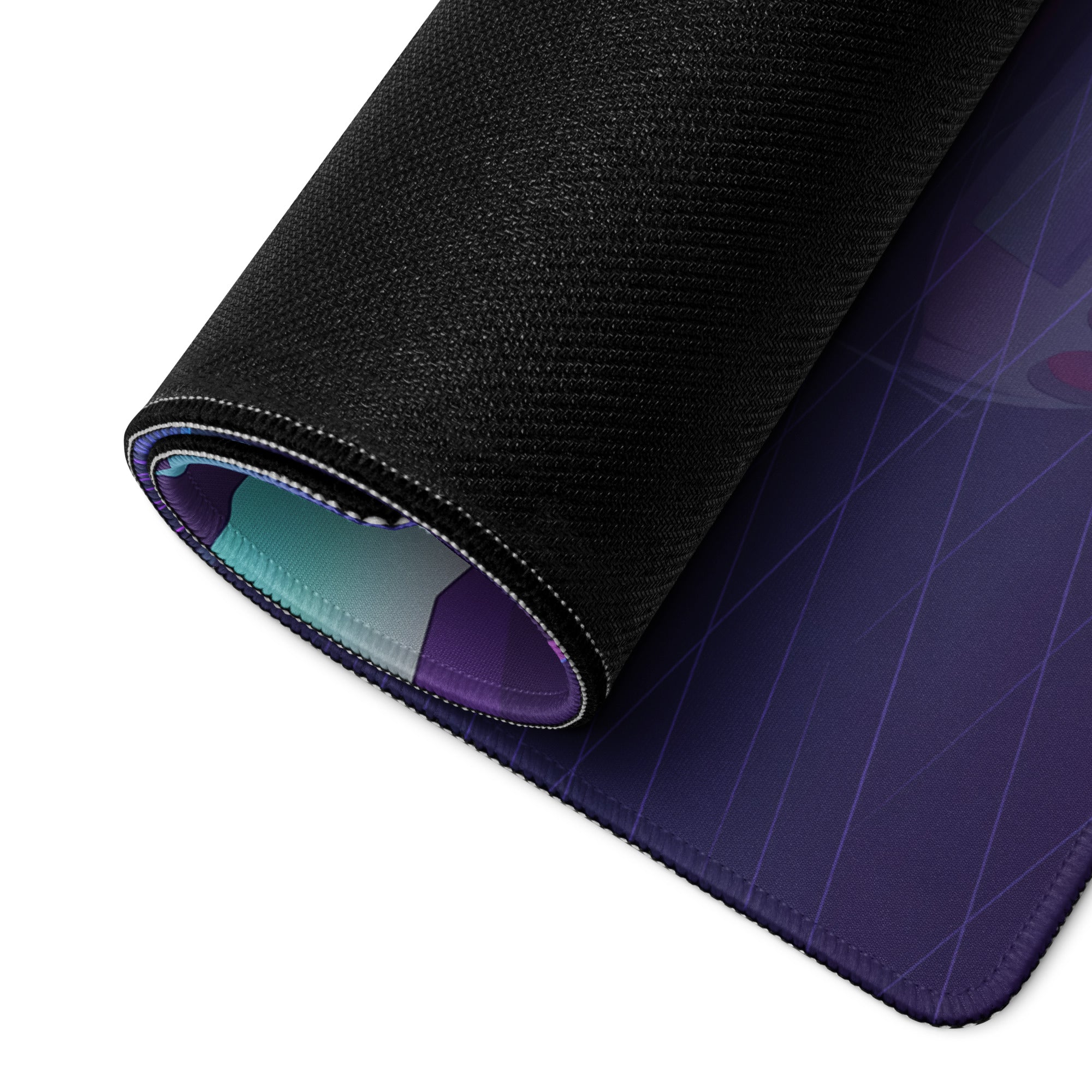 Nissan GT-R R35 Inspired Silver Purple Vaporwave Gaming Mouse Pad – Neon Mountain Highway Desk Mat, Retro Futuristic JDM Supercar Digital Artwork