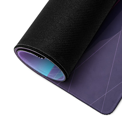 Nissan GT-R R35 Inspired Silver Purple Vaporwave Gaming Mouse Pad – Neon Mountain Road Desk Mat, Retro Futuristic JDM Supercar Digital Artwork