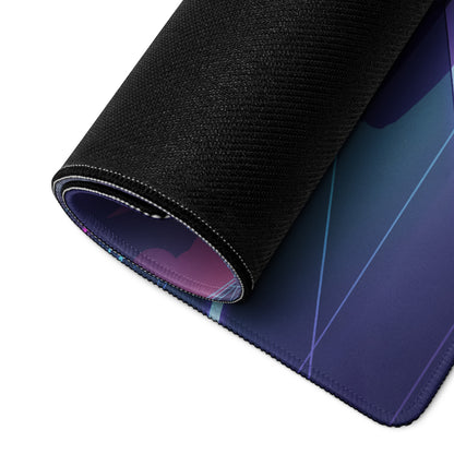Acura NSX Inspired Red Purple Vaporwave Gaming Mouse Pad – Neon Racetrack Garage Desk Mat, Retro Futuristic JDM Supercar Digital Artwork