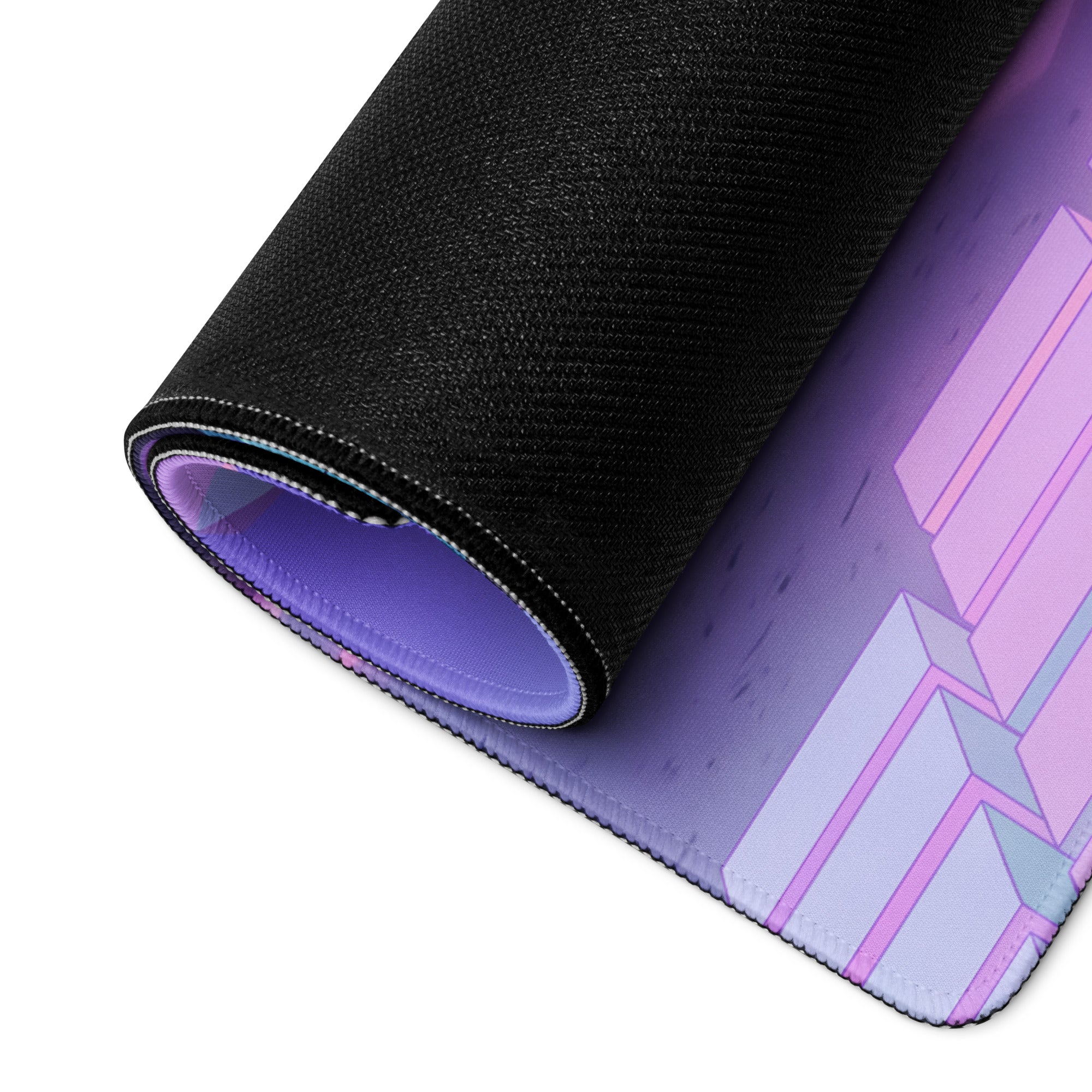 Porsche 911 GT3 RS Inspired Teal Purple Vaporwave Gaming Mouse Pad – Neon Sunset Grid Desk Mat, Retro Futuristic Synthwave Sports Car Art