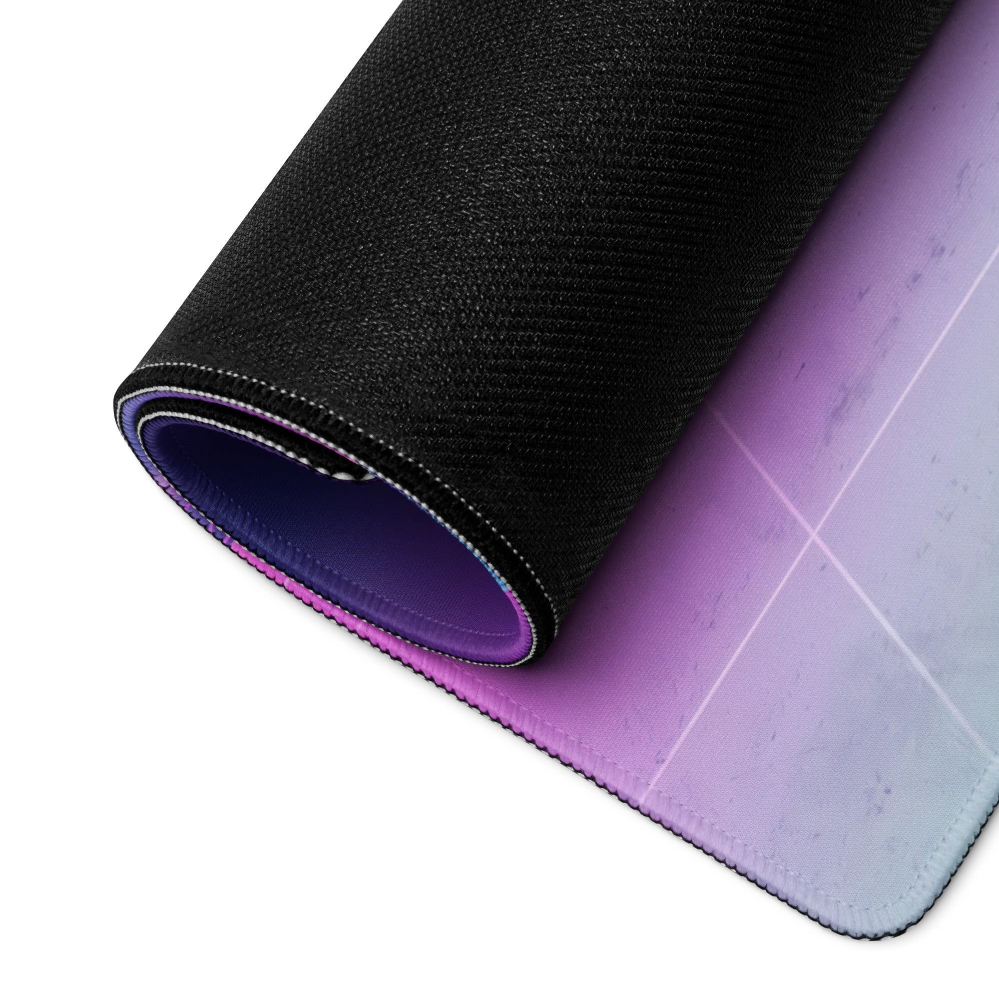 Bugatti Chiron Inspired White Pink Vaporwave Gaming Mouse Pad – Neon Sunset Grid Desk Mat, Retro Futuristic Luxury Hypercar Digital Artwork