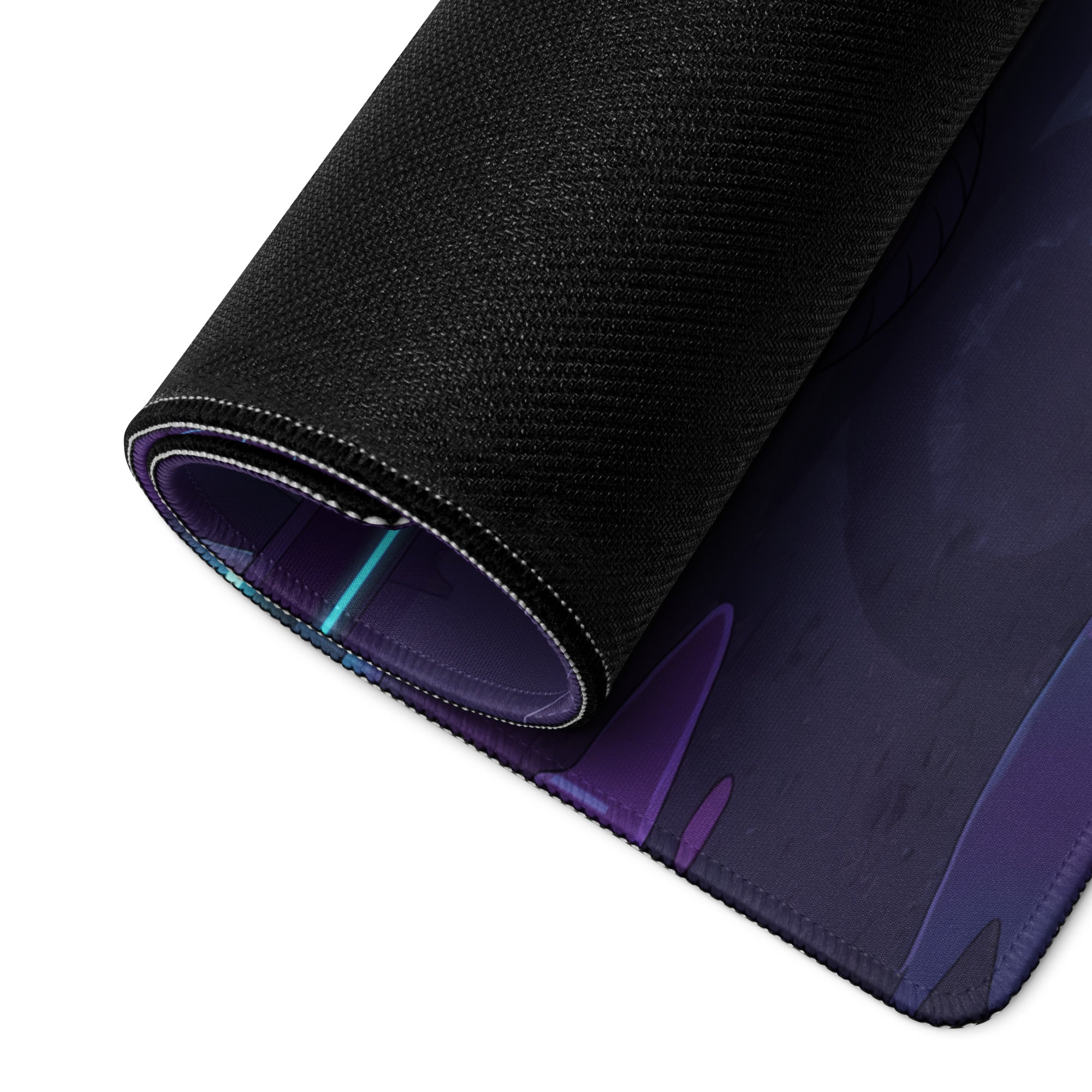 BMW R 18 Inspired Café Racer Purple Vaporwave Gaming Mouse Pad – Neon Cyberpunk Garage Desk Mat, Retro Futuristic Motorcycle Artwork