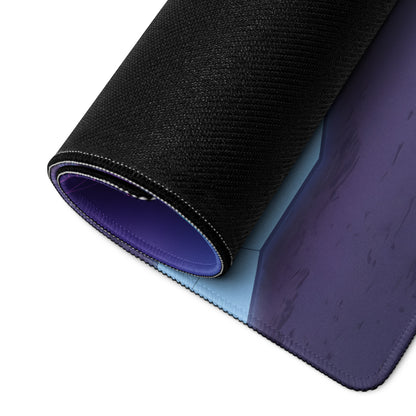 BMW S 1000 RR Inspired White Purple Vaporwave Gaming Mouse Pad – Neon Cyber City Desk Mat, Futuristic Superbike Digital Artwork