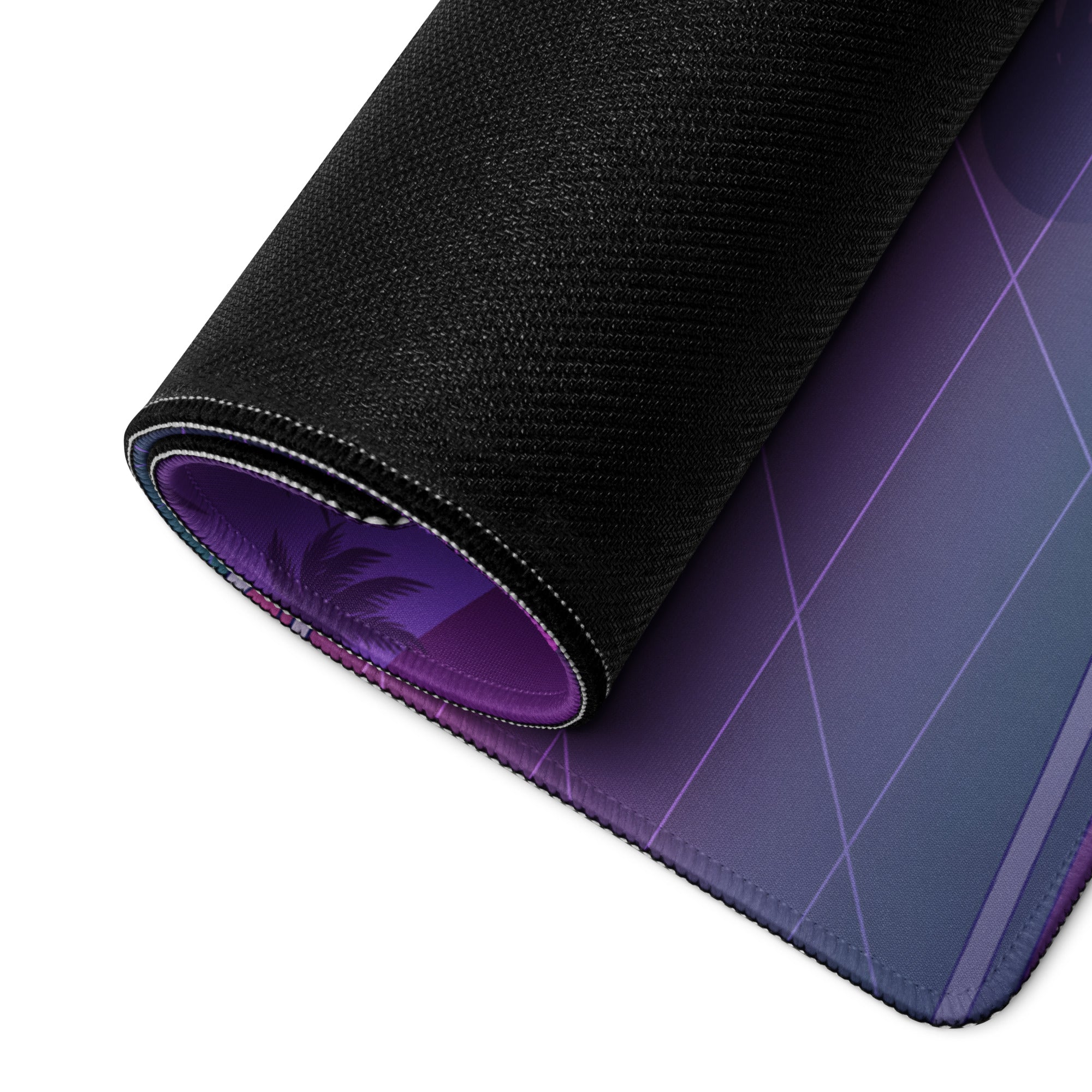 MV Agusta Superveloce 800 Inspired Teal Purple Vaporwave Gaming Mouse Pad – Neon Sunset Grid Desk Mat, Retro Futuristic Synthwave Sportbike Art