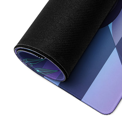 Aprilia RSV4 Xtrenta Inspired Purple Silver Vaporwave Gaming Mouse Pad – Neon Palm Sunset Desk Mat, Retro Futuristic Synthwave Superbike Digital Art