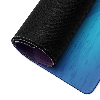 Indian Scout Bobber Inspired Magenta Blue Vaporwave Gaming Mouse Pad – Neon Industrial Garage Desk Mat, Retro Futuristic Cruiser Digital Art
