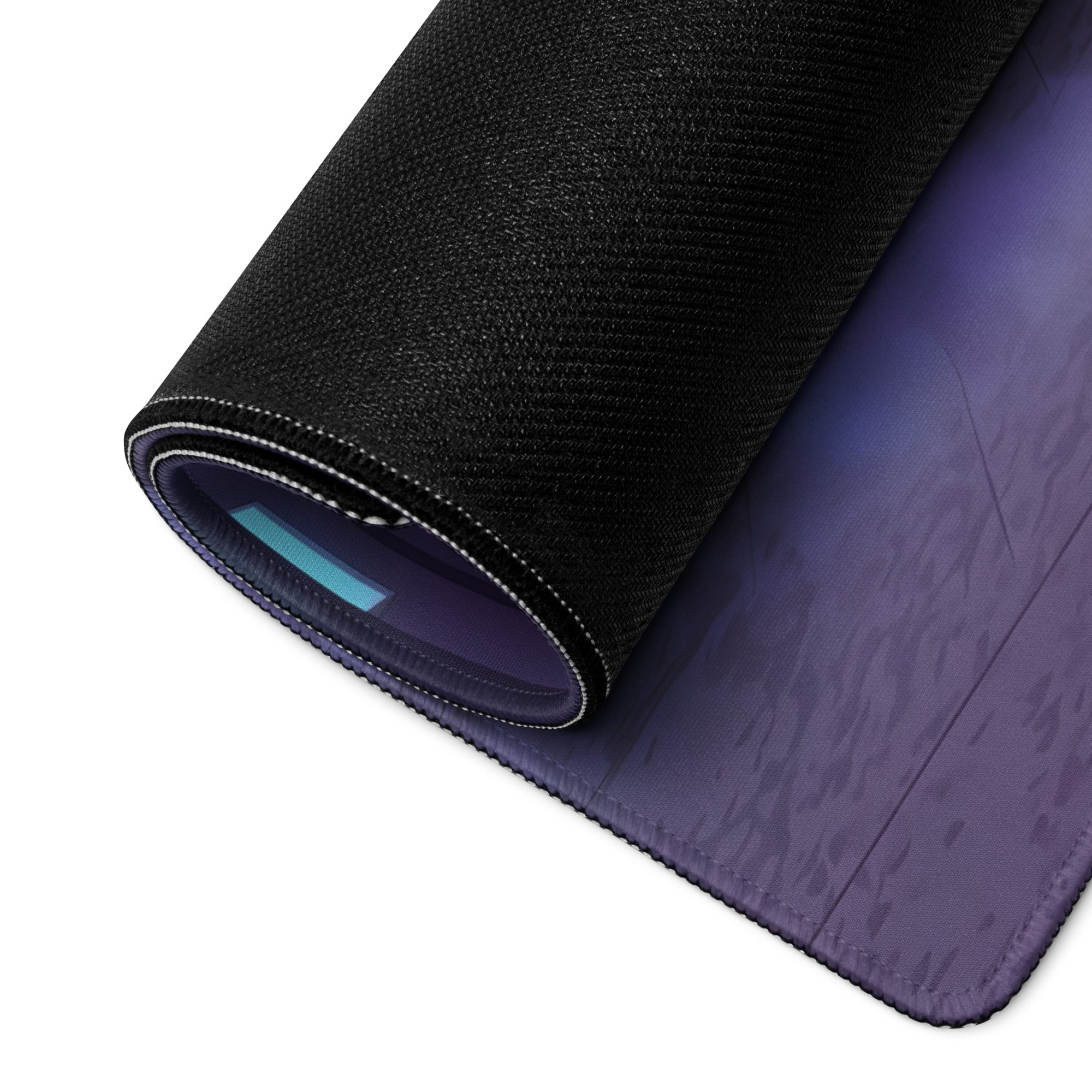 BMW S1000RR Inspired White Purple Vaporwave Gaming Mouse Pad – Neon Cyber City Desk Mat, Moody Futuristic Street Motorcycle Digital Art