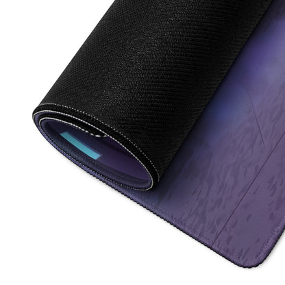 BMW S1000RR Inspired White Purple Vaporwave Gaming Mouse Pad – Neon Cyber City Desk Mat, Moody Futuristic Street Motorcycle Digital Art
