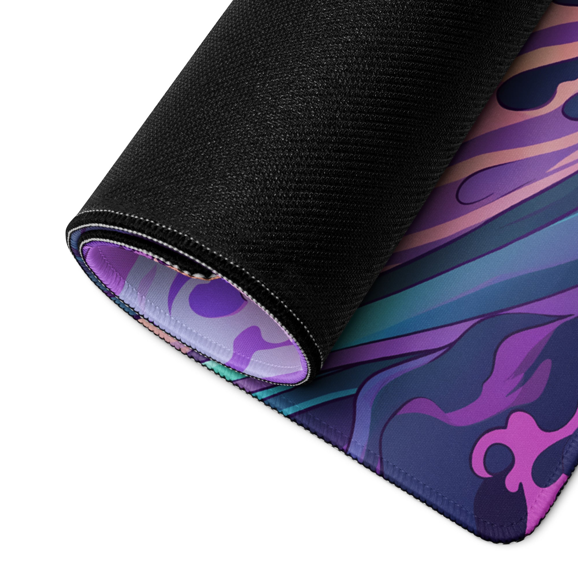 Vaporwave Neon Ocean Mouse Pad - Mouse Pad Neon Purple Pink For Gaming Vaporwave Dreamy Neon Mood Retro Decor Digital Art