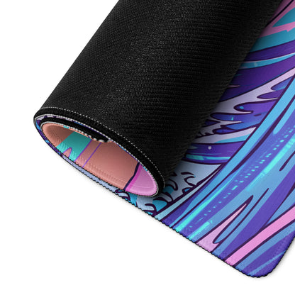 Vaporwave Pink Purple Teal Mouse Pad - Mouse Pad Pink Purple Teal Vaporwave Dreamy Mood Retro Futurism Digital Art