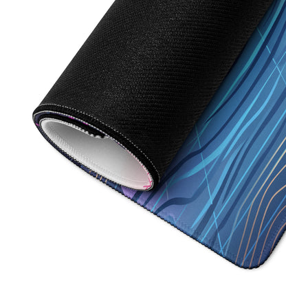 Vaporwave Neon Gaming Mouse Pad - Gaming Mouse Pad Neon Pink Purple Blue Desk Vaporwave Dreamy Nostalgia Aesthetic