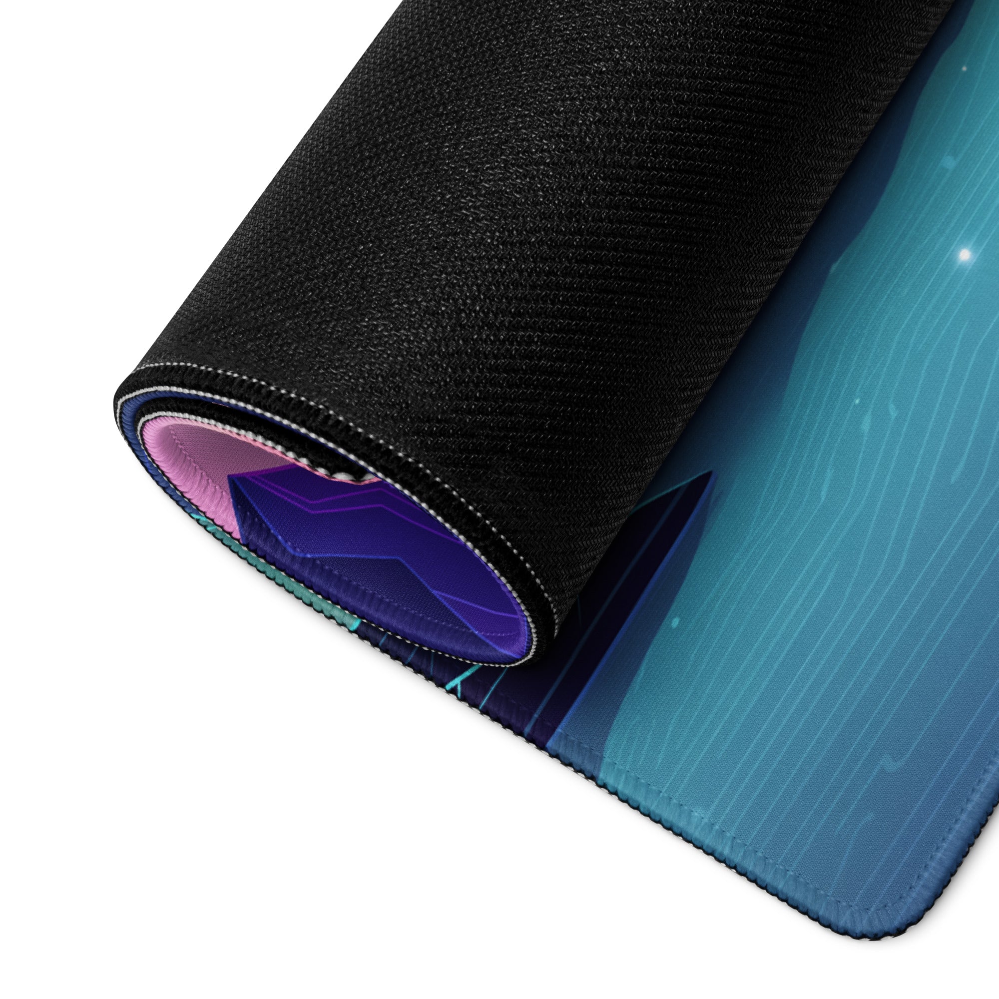 Neon Vaporwave Mouse Pad - Gaming Mouse Pad Pink Purple Blue Neon Vaporwave Desk Dreamy Neon Mood Vaporwave Desk Mat