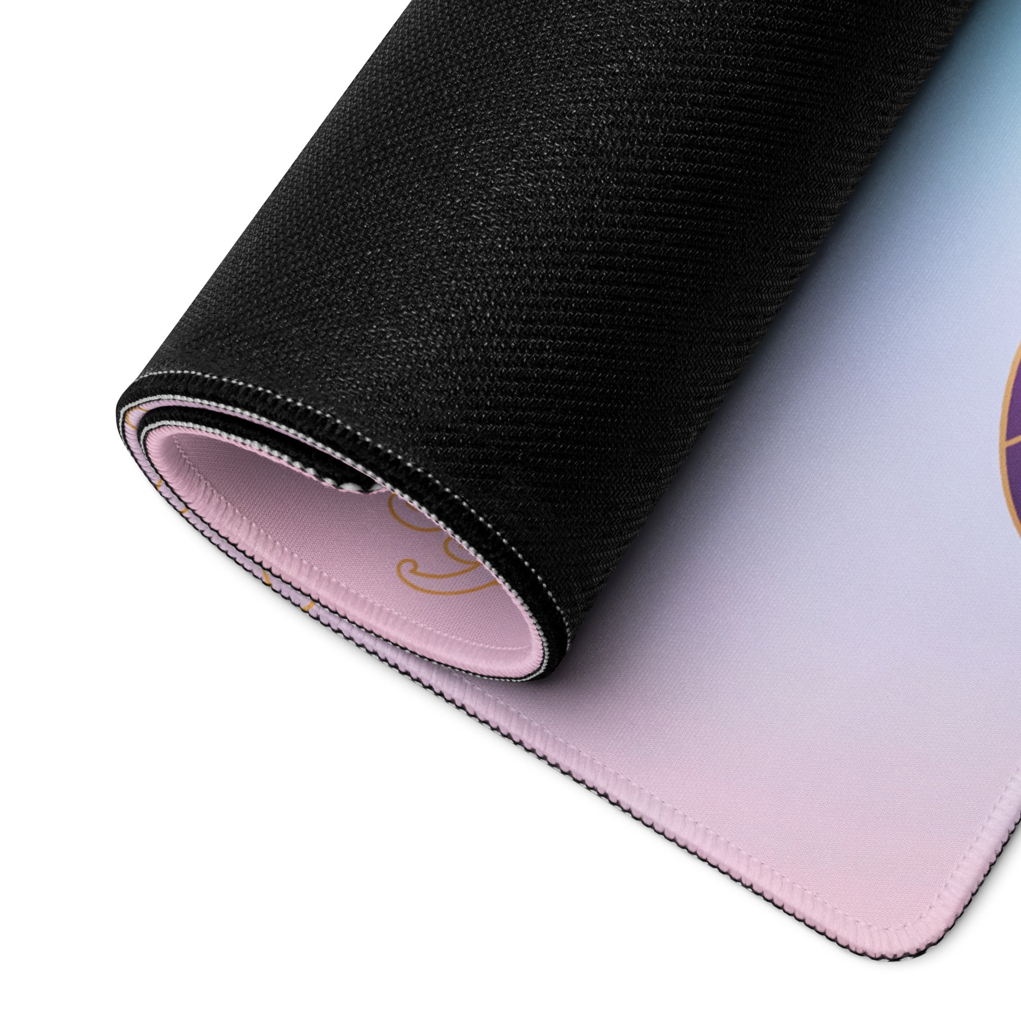 Vaporwave Koi Mouse Pad - Mouse Pad Pink Purple Gradient Gaming Desk Vaporwave Dreamy Mood Neon Aesthetic Gaming Print