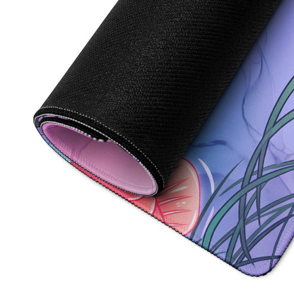 Vaporwave Koi Neon Mouse Pad - Koi Pink Purple Mouse Pad Vaporwave Dreamy Neon Retro Futurism Mouse Pad Digital Art